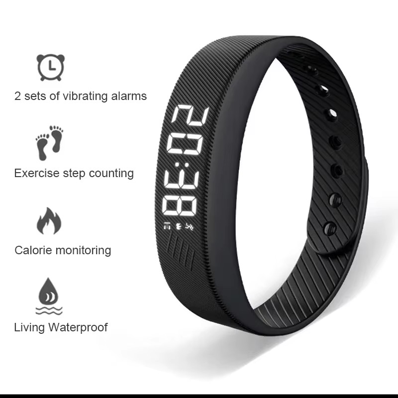 Android Smartwatch Accessories - Pulsera inteligente LED digital impermeable, reloj