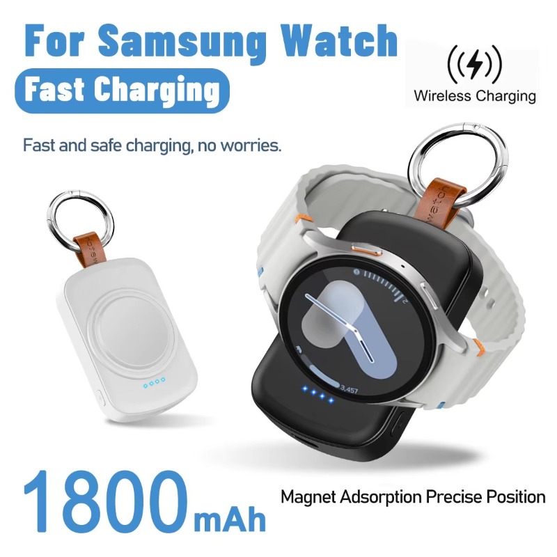 Wireless Charger Watch - Cargador Inalámbrico Magnético Portátil de 1800mAh