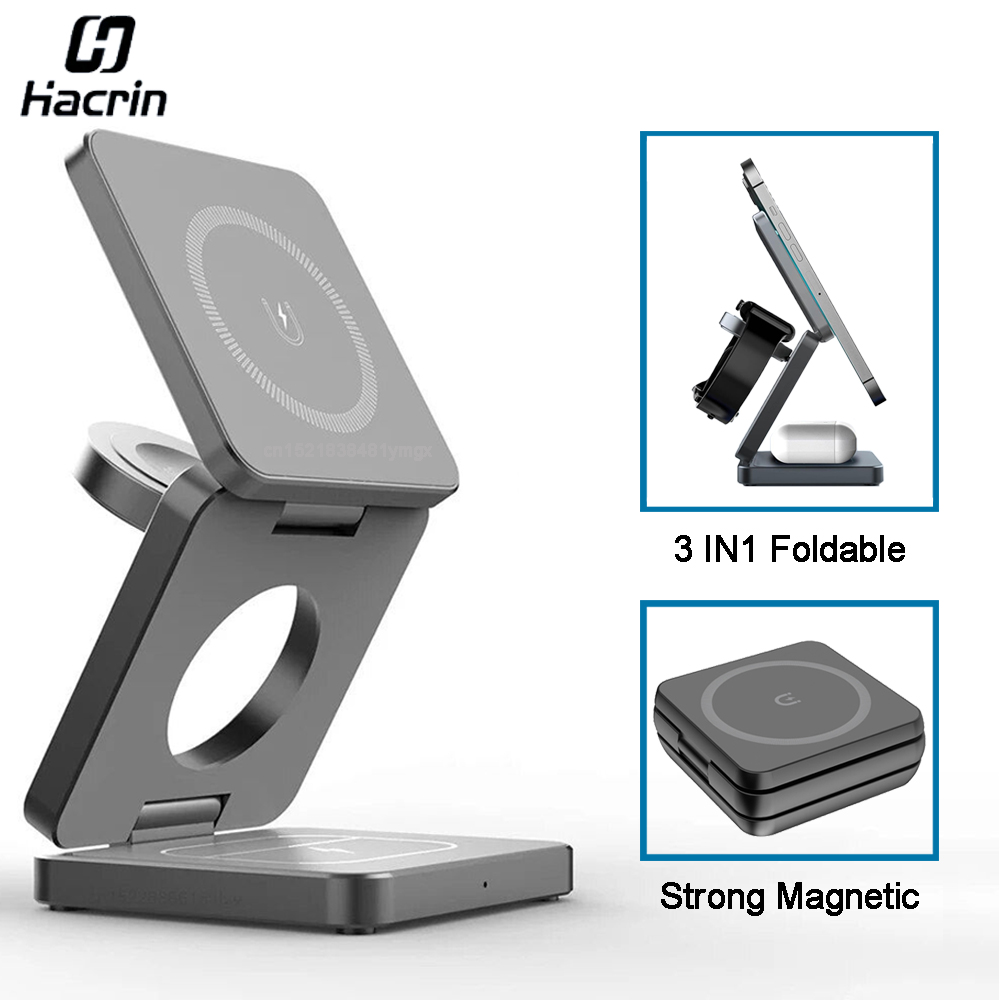 Wireless Charger Watch - Cargador inalámbrico 3 en 1 estación