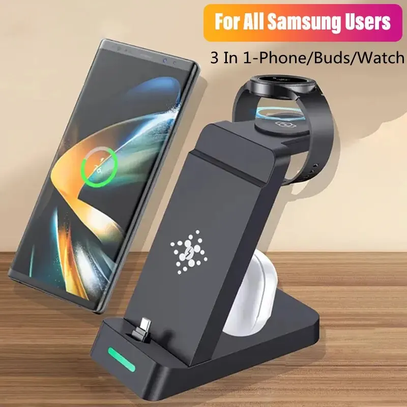 Wireless Charger Watch - Estación de carga 3 en 1