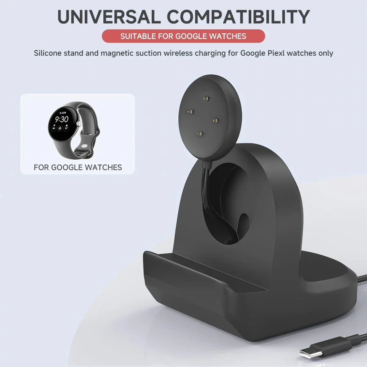 Base de carga de silicona suav - Watch Charging Dock reseña y precio
