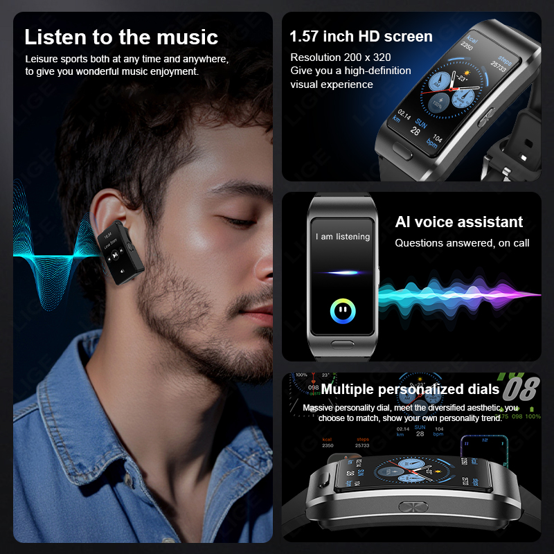 Auriculares Bluetooth LIGE, Re - Smartwatch Headset reseña y precio
