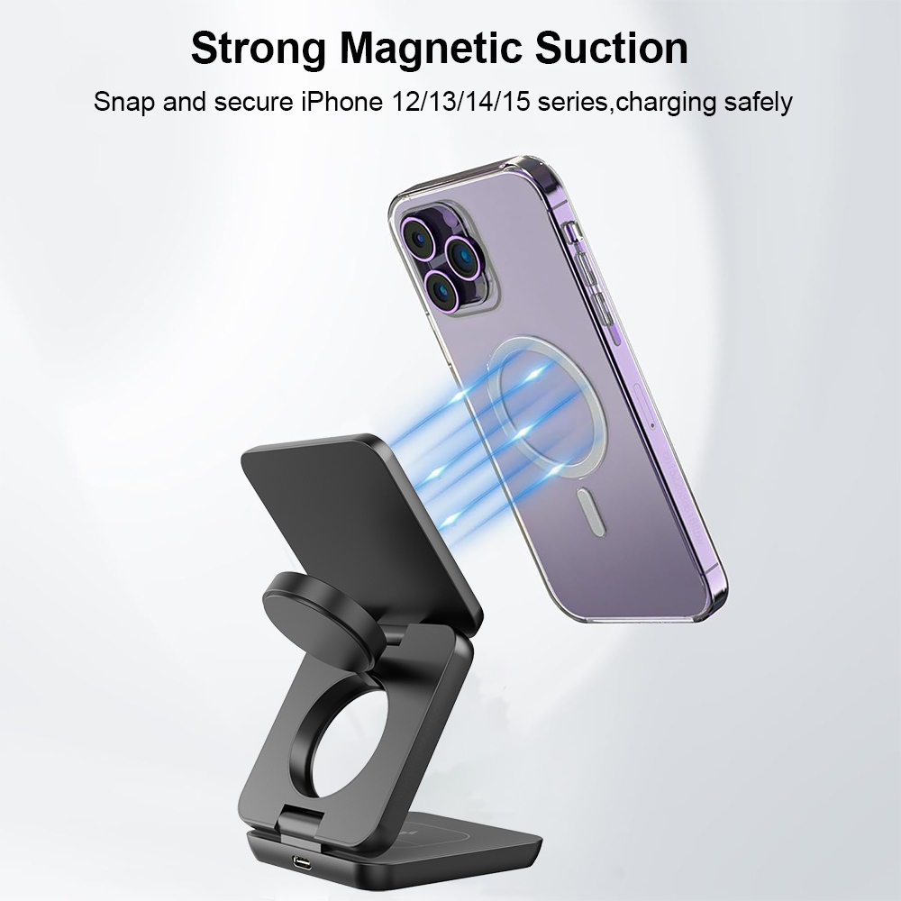 Cargador inalámbrico 3 en 1 es - Wireless Charger Watch reseña y precio