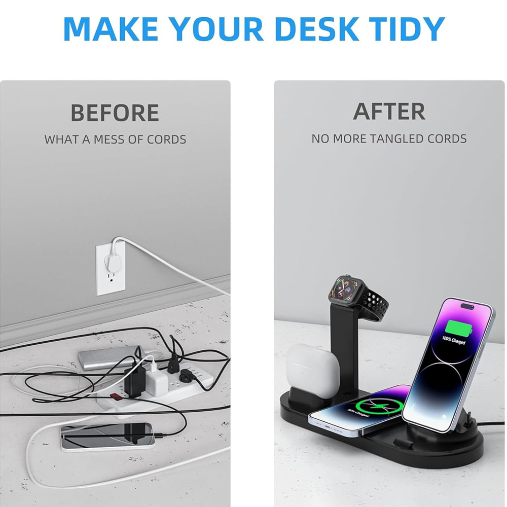 Base de Carga Inalámbrica 7 en - Wireless Charger Watch reseña y precio