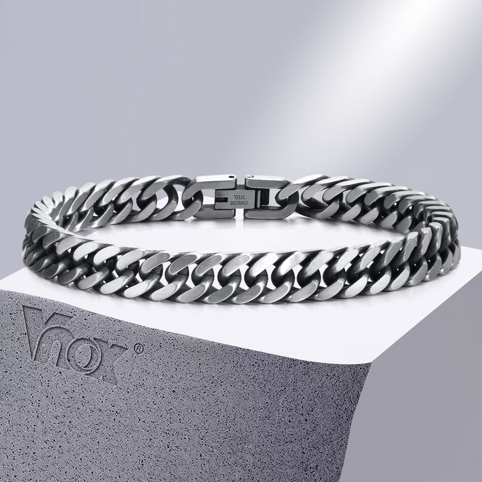 Vnox Pulseras de cadena cubana - Ceramic Link Bracelet reseña y precio