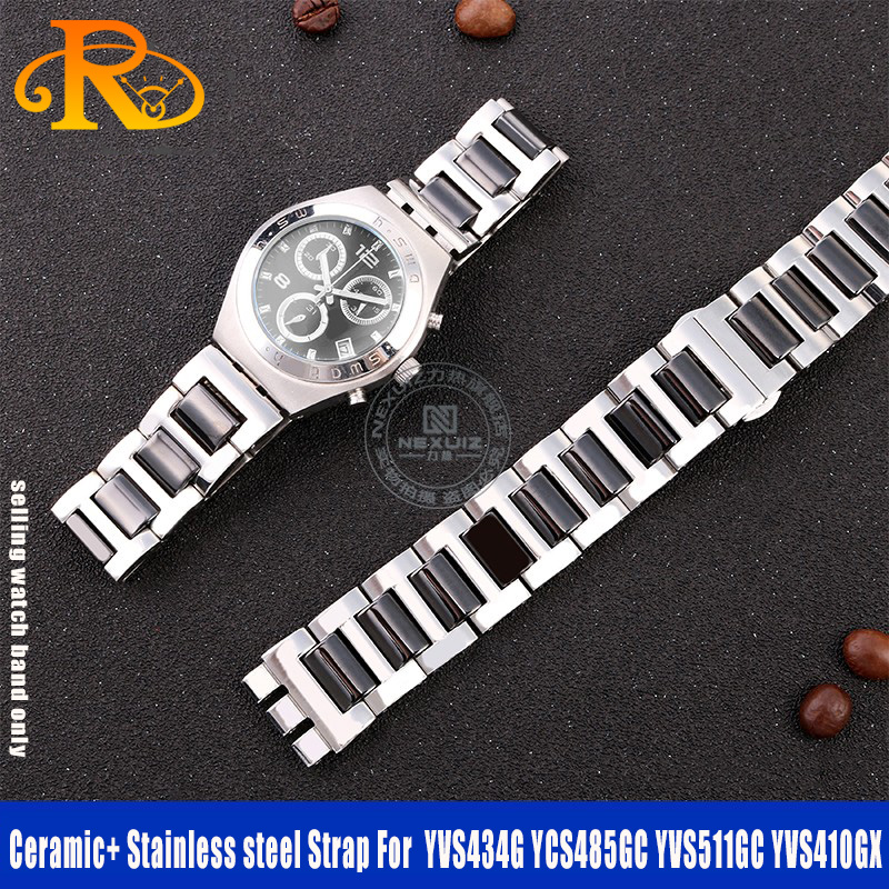 For Swatch Ceramic+ Stainless  - Ceramic Link Bracelet reseña y precio