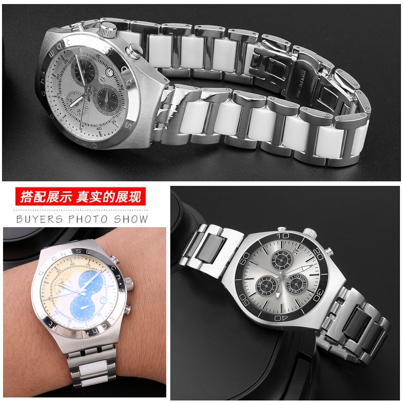 For Swatch Ceramic+ Stainless  - Ceramic Link Bracelet reseña y precio