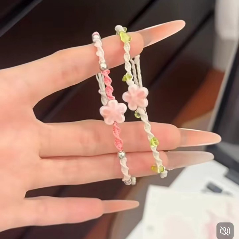 Pulsera de flor de la suerte c - Ceramic Link Bracelet reseña y precio