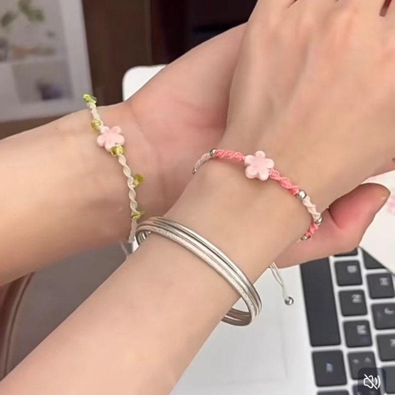 Pulsera de flor de la suerte c - Ceramic Link Bracelet reseña y precio