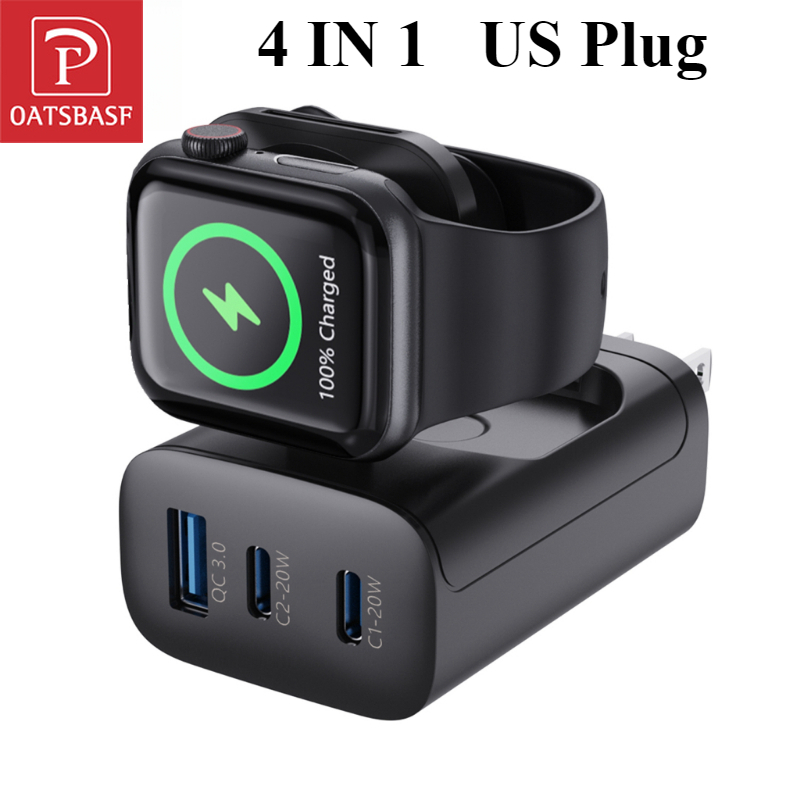 Oatsbasf 4 en 1 QC3.0 adaptado - Wireless Charger Watch reseña y precio