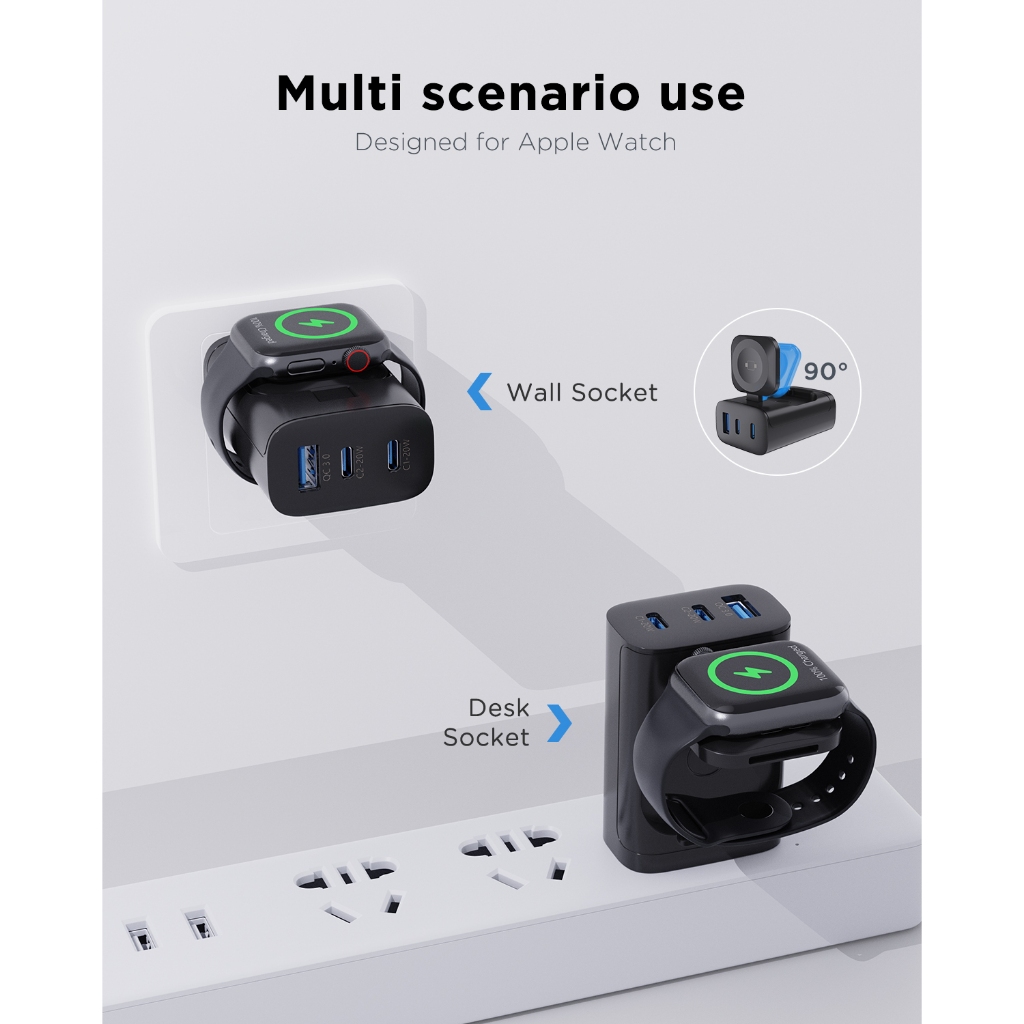 Oatsbasf 4 en 1 QC3.0 adaptado - Wireless Charger Watch reseña y precio