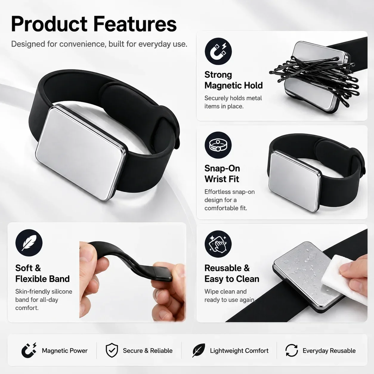 Correa de Reloj Magnética, Cor - Smartwatch Straps & Accessories reseña y precio