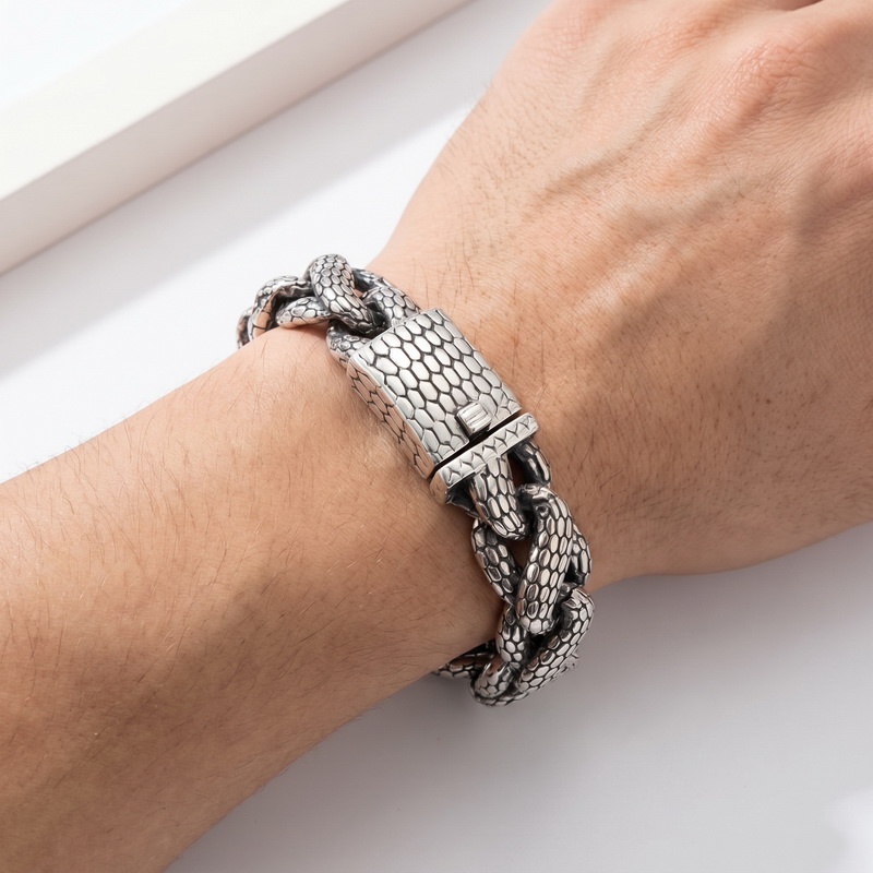 Pulsera de hombre Kalen con di - Ceramic Link Bracelet reseña y precio